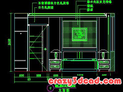 Bedroom design CAD drawings and details 13